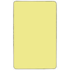 Flash Furniture Wren 30''W X 48''L Rectangular Yellow Thermal Laminate Activity Table - Standard Height Adjustable Legs