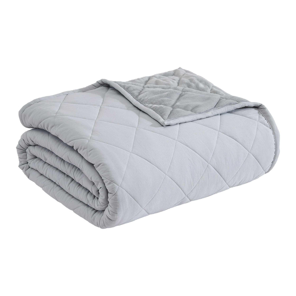 Eddie Bauer - Twin Blanket, Soft & Cozy Bedding, Quilted Home Decor (Classic Solid Grey, Twin)