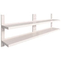 vidaXL 2X Floating Shelves Wall Hanging Mounted Displaying Shelves Kitchen Bathroom Shelving Wall Brackets Holders Supports Home Stainless Steel