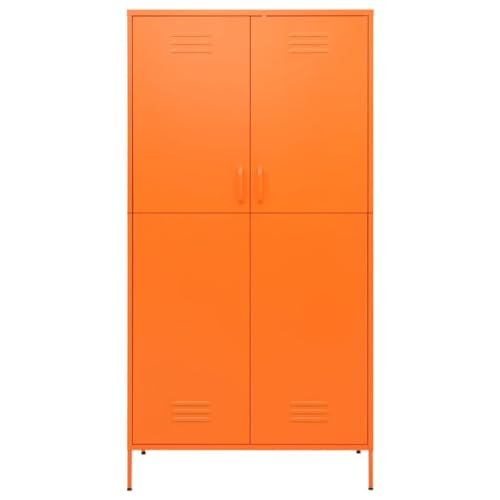vidaXL Wardrobe Orange 35.4&quot;x19.7&quot;x70.9&quot; Steel