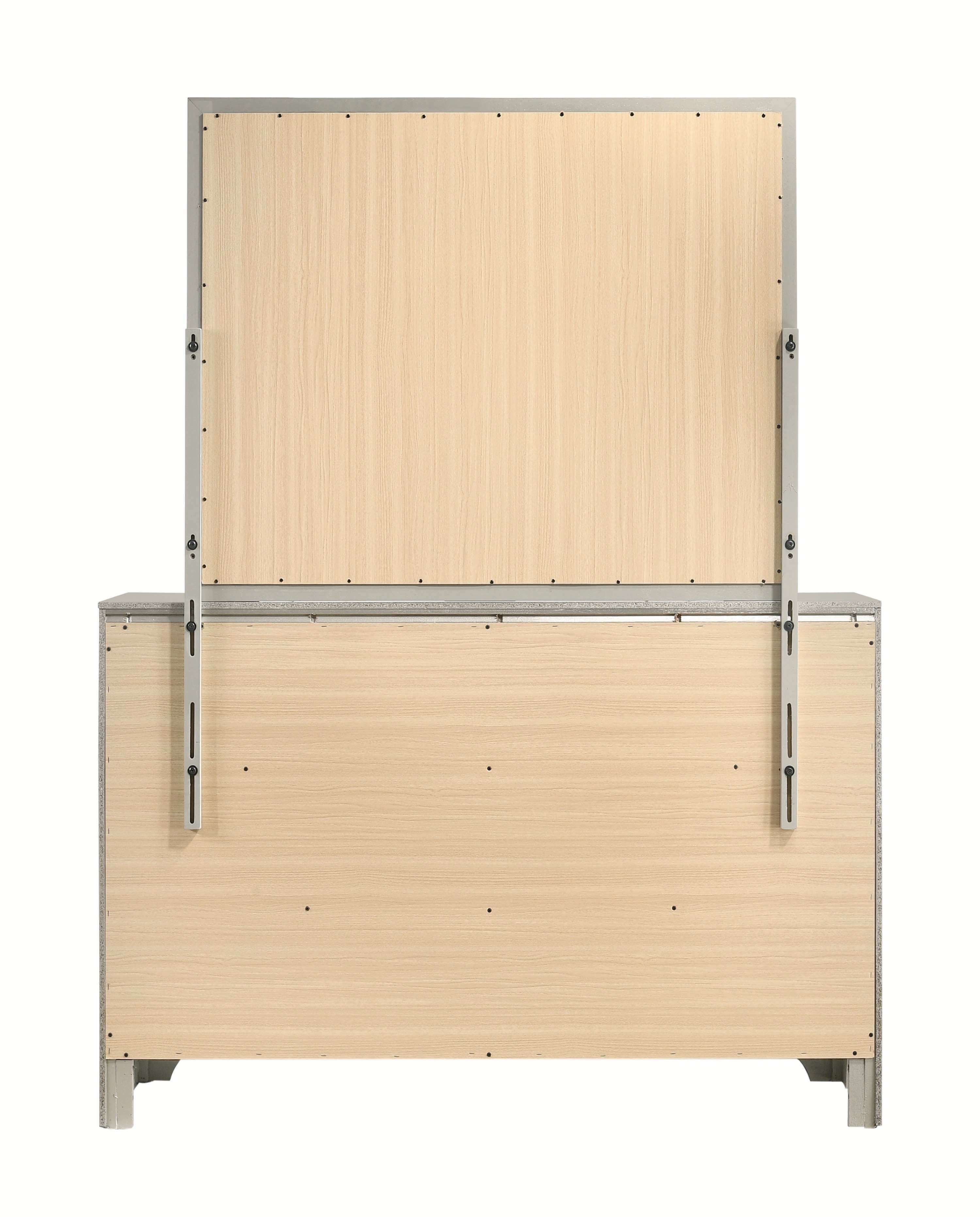 Coaster Furniture Salford 7-Drawer Metallic Sterling Dresser 58.5&quot; D x 16.5&quot; W x 37.25&quot; H Silver 222723