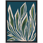 Sylvie Blue Flora 2 Framed Canvas by Alicia Bock