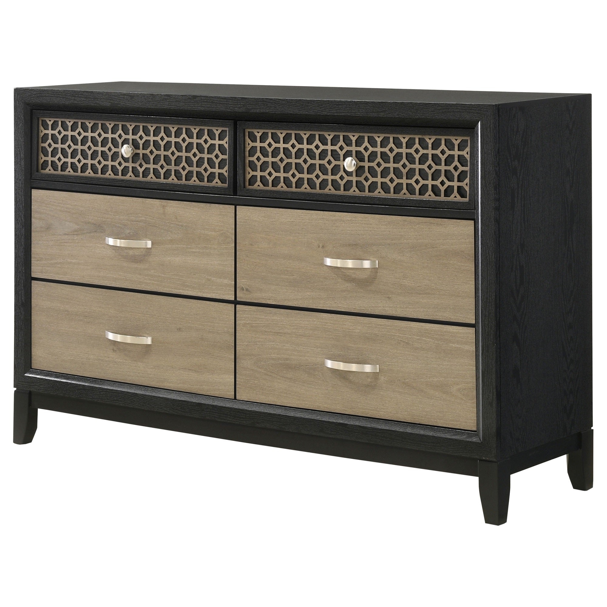Coaster Home Furnishings Valencia 6-Drawer Dresser Light Brown And Black