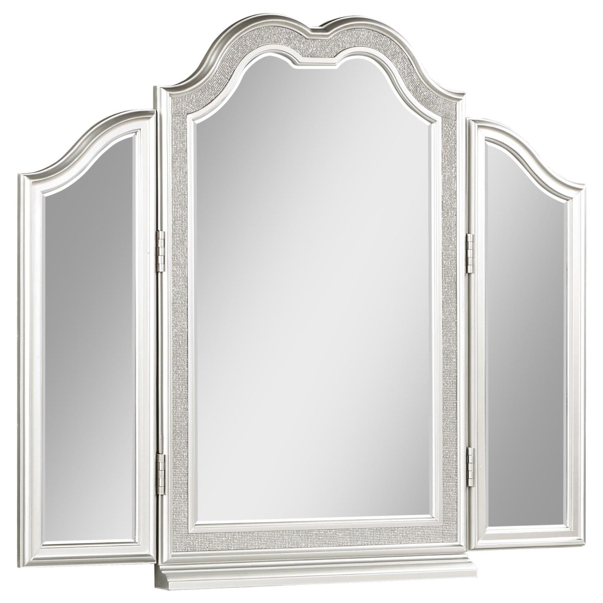 Coaster Home Furnishings Evangeline Vanity Mirror With Faux Diamond Trim Silver