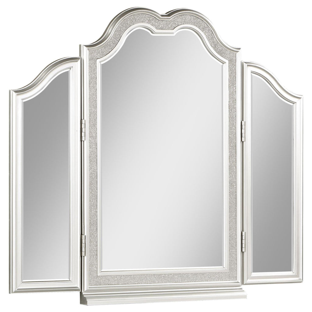 Coaster Home Furnishings Evangeline Vanity Mirror With Faux Diamond Trim Silver