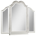 Coaster Home Furnishings Evangeline Vanity Mirror With Faux Diamond Trim Silver