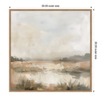 Neutral Abstract Landscape by The Creative Bunch Studio Framed Canvas Wall Art Print