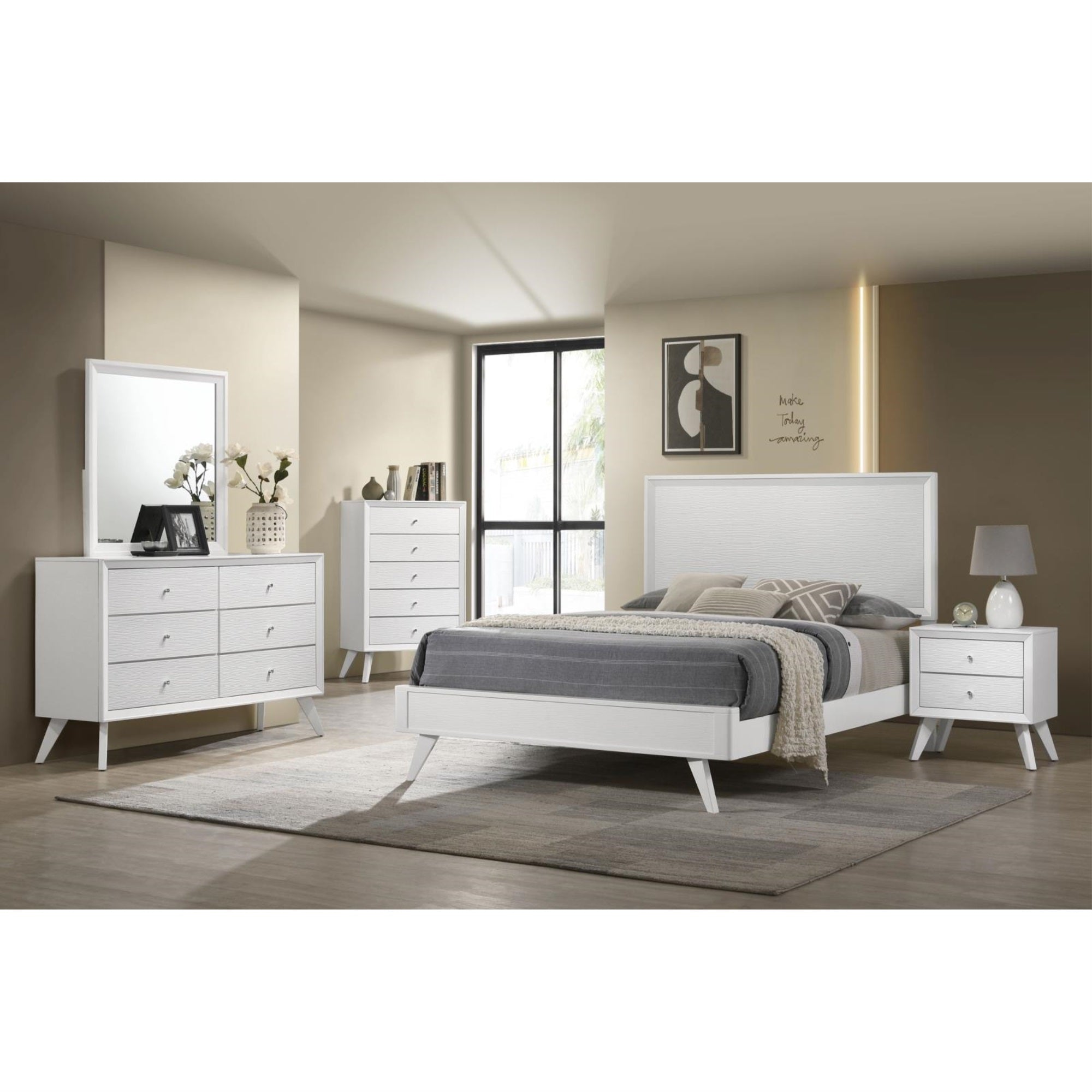 Coaster Janelle Eastern King Bed 5-Piece Set, White