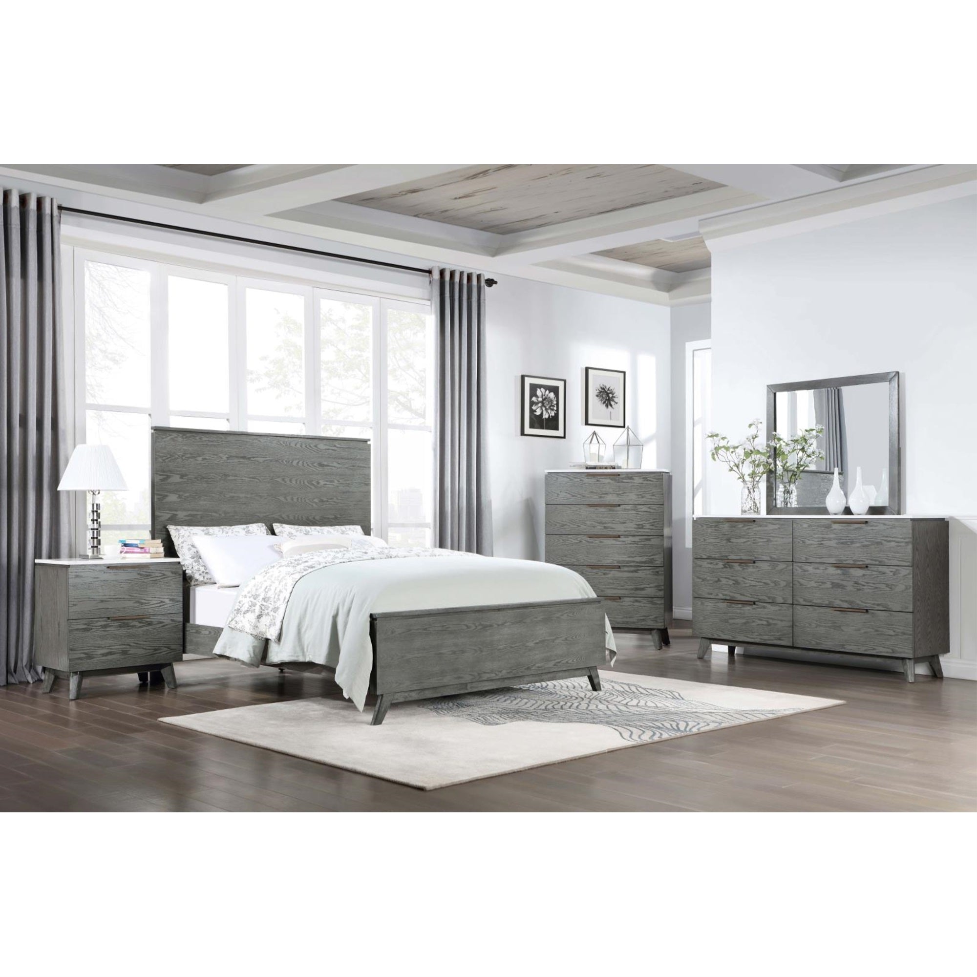Coaster Nathan Eastern King Bed 5-Piece Set, Grey