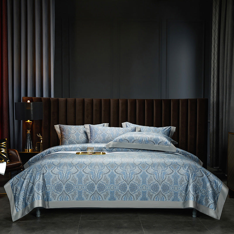 CasaFoyer 140TC Cotton Satin Digital Printed Four-piece Bedding Set