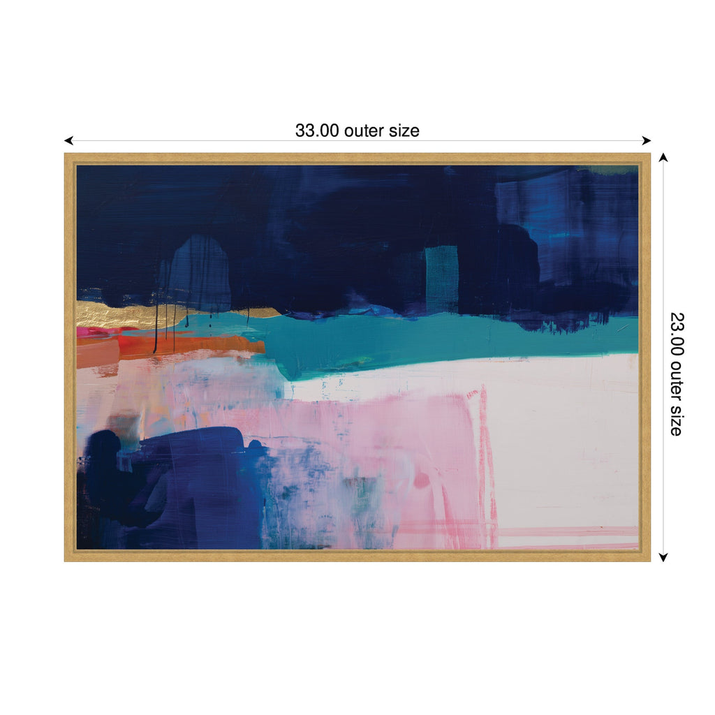 Blue Current No. 1 by Amy Lighthall Framed Canvas Wall Art Print