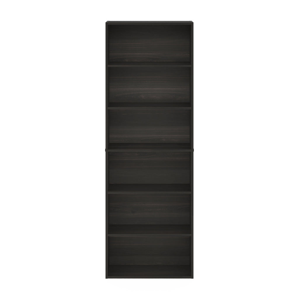 Furinno Jaya Simply Home Free Standing 6-Tier Open Storage Bookcase, Espresso