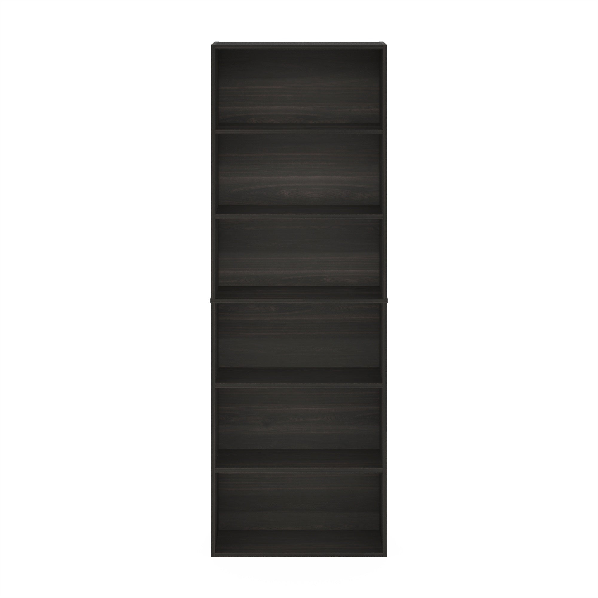 Furinno Jaya Simply Home Free Standing 6-Tier Open Storage Bookcase, Espresso