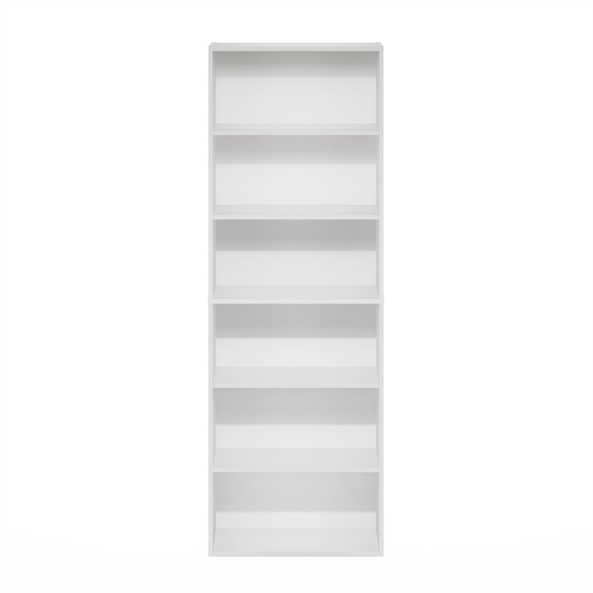 Furinno Jaya Simply Home Free Standing 6-Tier Open Storage Bookcase, White