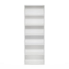 Furinno Jaya Simply Home Free Standing 6-Tier Open Storage Bookcase, White