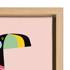 Sylvie Mid Century Modern Tropical Toucan Framed Canvas by Rachel Lee of My Dream Wall