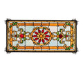 25 Inch  Wide X 12 Inch  High Emma Stained Glass Window