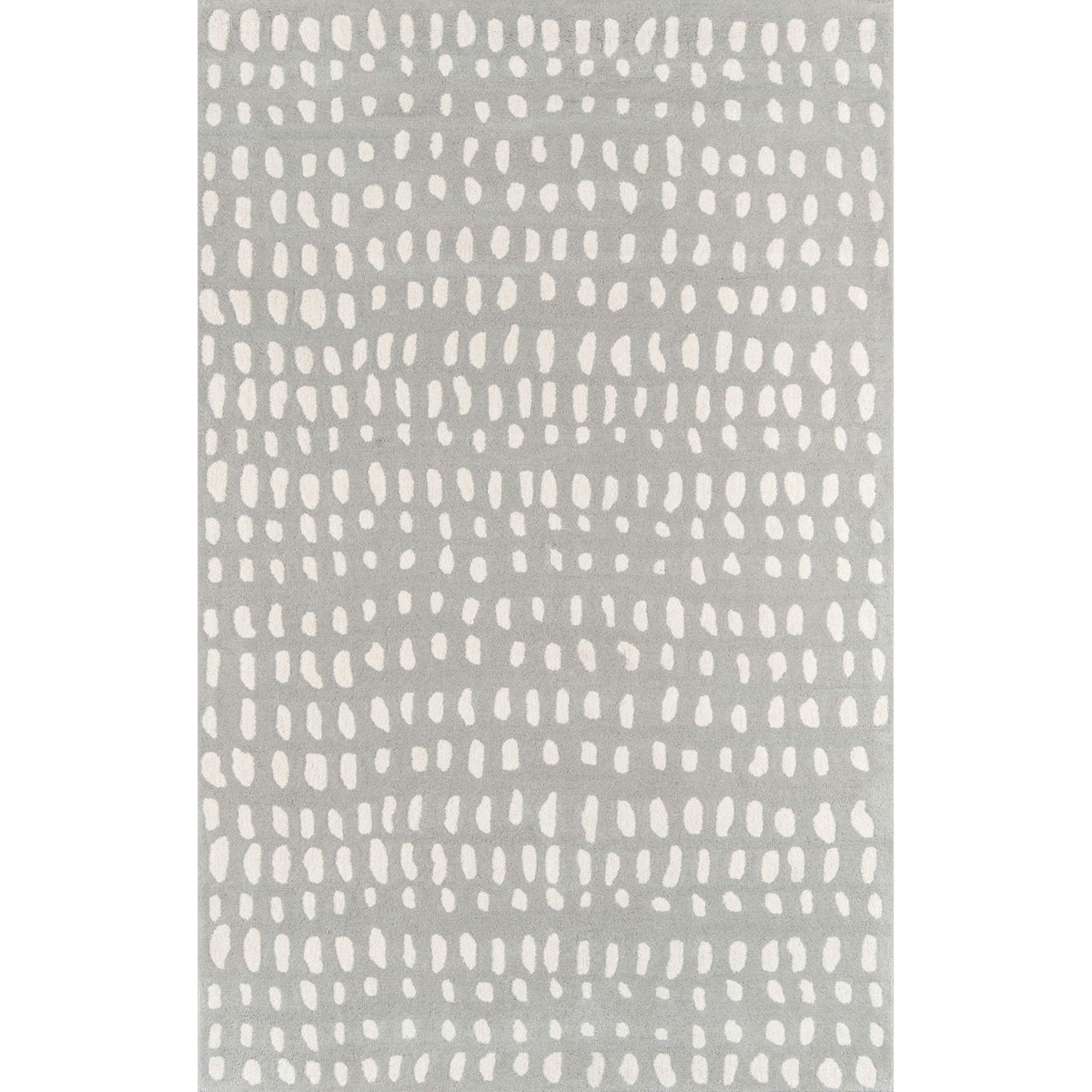 Novogratz By Momeni Delmar Boho Dots Wool Area Rug, 90 Inch  X 120 Inch , Grey