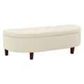 Jaycee 60 Storage Bench in Linen Fabric