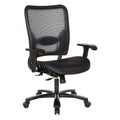 Air Grid Seat and Back Big & Tall Ergonomic Chair with Height Adjustable Lumbar Support, 2-Way Adjustable Arms and Industrial St