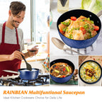 CasaFoyer 20cm Induction Saucepan with Lid - 1.8L Non-Stick Milk Pan