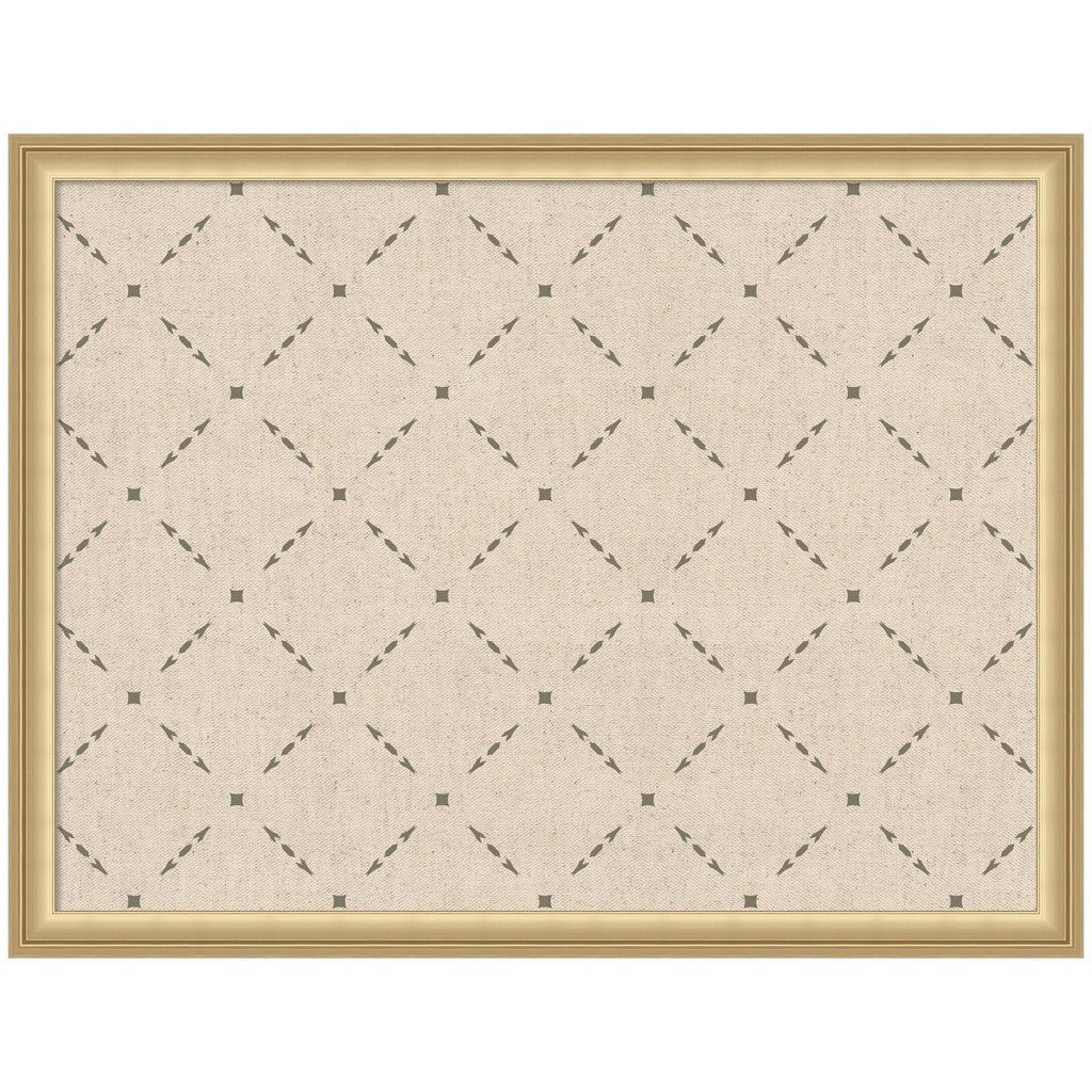 Pinboard Green Lattice Print