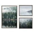 Sylvie Evergreen Reflections in Fog Framed Canvas Art Set by Emiko and Mark Franzen of F2Images