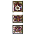 14 Inch W X 39 Inch H Solstice 3 Piece Stained Glass Window