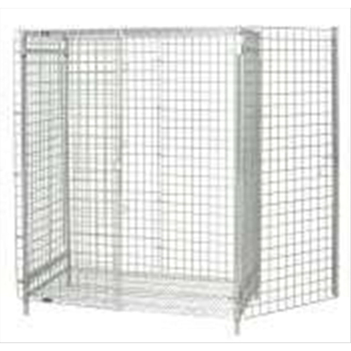 Quantum Storage Systems 244860Epc Security Enclosure Panel For Wire Shelving Units, Includes Back And Side Portions, Chrome Fini