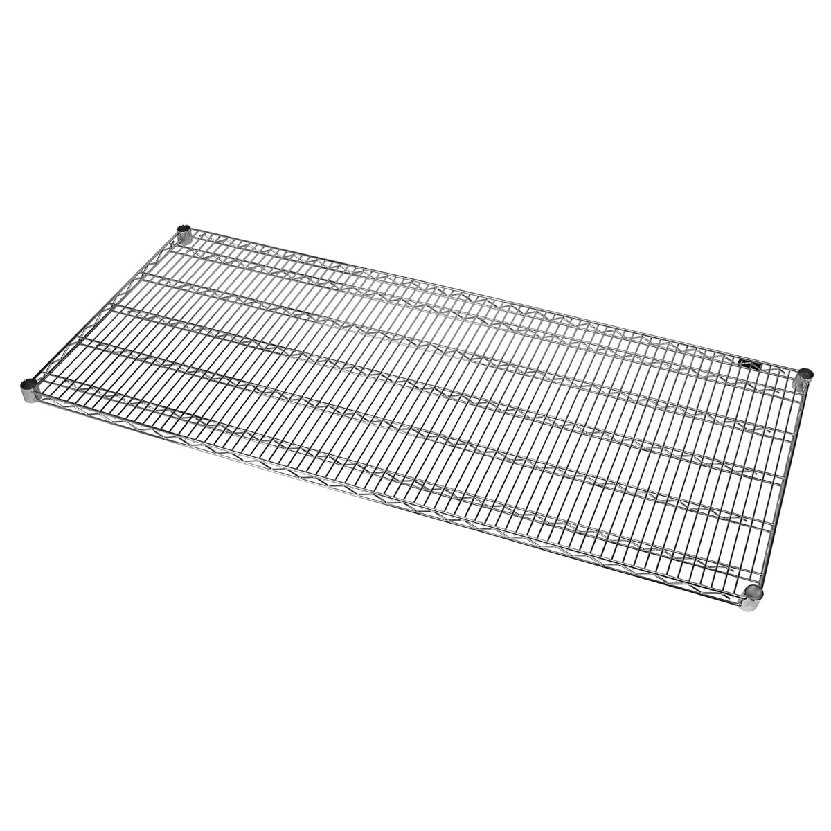Quantum 2460Chd Wire Shelf, 60 Inch W X 24 Inch D, 1000 Lbs Capacity, Carbon Steel, Chrome, Nsf