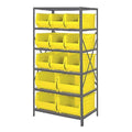 Quantum Storage Systems Wire Shelving Unit W/13 Yellow Bins