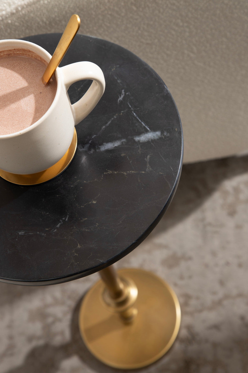 Engles Adjustable Marble Table and Plant Stand