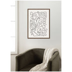Connected Lines by Gabrielly Guedes Framed Canvas Wall Art Print