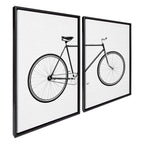 Sylvie Bicycle Framed Canvas by Simon Te of Tai Prints