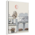 Sylvie Elephant in Paris Framed Canvas by July Art Prints