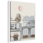 Sylvie Elephant in Paris Framed Canvas by July Art Prints