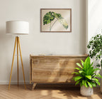 Blake Spotted Leaves Neutral Framed Printed Glass by Emily Marie Watercolors