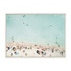 Sylvie Turquoise Beach from Above Framed Canvas by Amy Peterson Art Studio