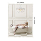 Sylvie Cheetah Traditional Chandelier Bath Framed Canvas by Amy Peterson