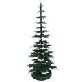 Paper Mache Tree  Green With Snow 20Cm