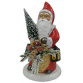 Paper Mache Candy Container  Glitter Santa