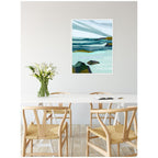 Sylvie Ocean Breeze Framed Canvas by Nikita Jariwala