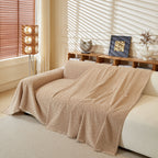 Textured Throw Blanket with 3D Dobby Weave, Minimalist Furniture Protector for Couch