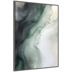 Sylvie Green Wave Framed Canvas by Amy Lighthall