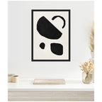 Sylvie Black Geometric Abstract 2 Framed Canvas by July Art Prints