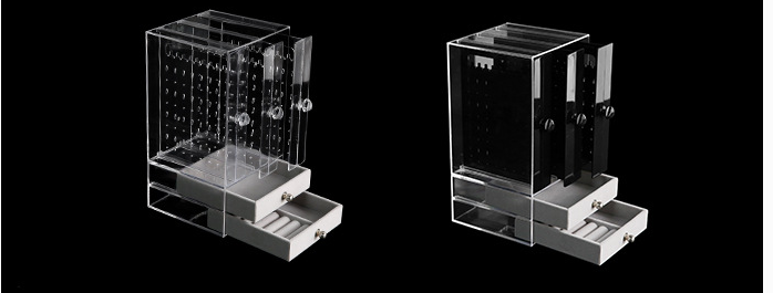 CasaFoyer Acrylic Transparent Jewelry & cosmetic Storage Box with Drawers