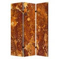 1 X 48 X 72 Multi Color Wood Canvas Brown Marble  Screen