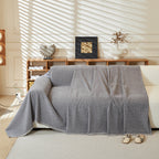 Textured Throw Blanket with 3D Dobby Weave, Minimalist Furniture Protector for Couch
