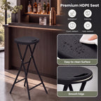 27.5" Folding Bar Stool with HDPE Seat and Carry Handle