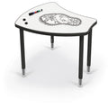 Porcelain Desktop  Standard Shapes Desk With Platinum Direct Mount Shapes Legs